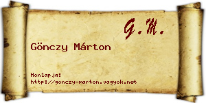 Gönczy Márton névjegykártya
